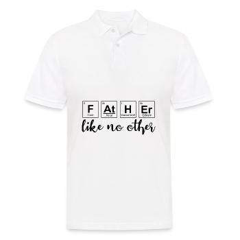 Best Dad Proud Father Fathers Day Periodic Table - Men's Polo Shirt - white - Front - Kai (181cm)
