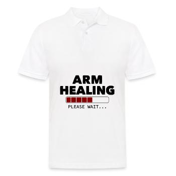 Arm Healing Please Wait - Männer Poloshirt - Weiß - Vorne - Kai (181cm)
