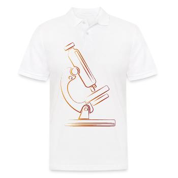 Cadeau rétro science recherche microscope - Polo Homme - blanc - Devant - Kai (181cm)