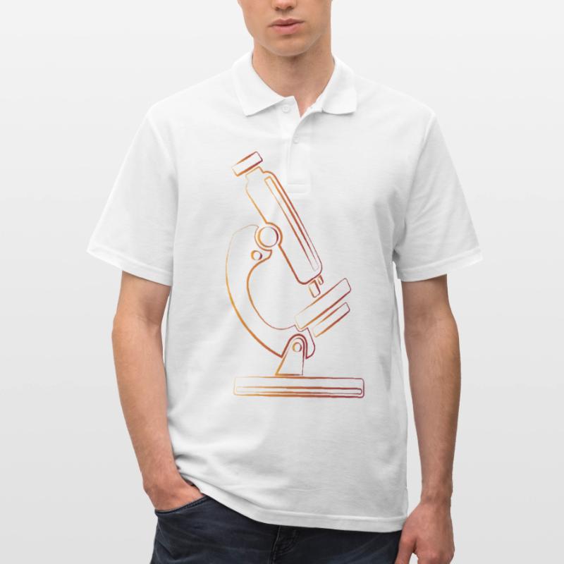 Microscope research science retro gift Men's Polo Shirt