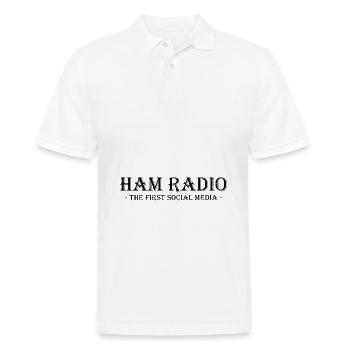 Amateur Radio - The First Social Media - Men's Polo Shirt - white - Front - Kai (181cm)