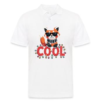 Cool Red Panda - T-shirt de fête de Noël - Polo Homme - blanc - Devant - Kai (181cm)