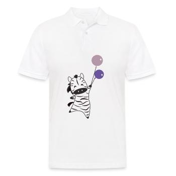 Le ballon zèbre fait voler des animaux amusants pour les enfants - Polo Homme - blanc - Devant - Kai (181cm)