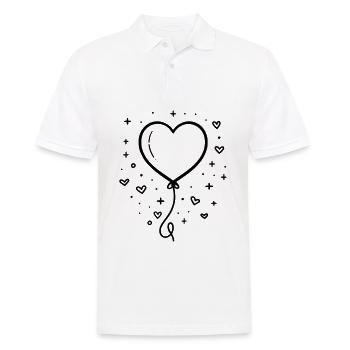 Herzballon Herz Ballon - Männer Poloshirt - Weiß - Vorne - Kai (181cm)