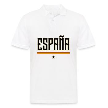 ESPANA SPANIEN FLAGGE FUSSBALL - Polo Homme - blanc - Devant - Kai (181cm)