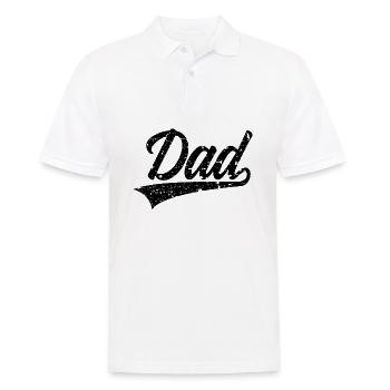DAD SWOOSH-TO-BE DAD - Men's Polo Shirt - white - Front - Kai (181cm)