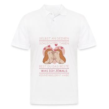 Selbst an deinen schlechten Tagen Valentinstag - Männer Poloshirt - Weiß - Vorne - Kai (181cm)