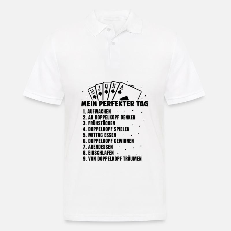 Mein Perfekter Tag Doppelkopf - Männer Poloshirt - Weiß