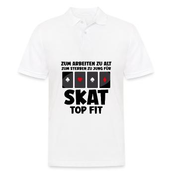 Zum arbeiten zu alt Skat top fit - Männer Poloshirt - Weiß - Vorne - Kai (181cm)
