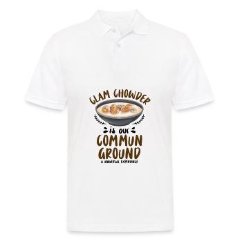 Clam Chowder is our commun ground - Männer Poloshirt - Weiß - Vorne - Kai (181cm)
