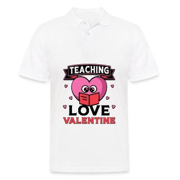 Teaching Love Valentine - Männer Poloshirt - Weiß - Vorne - Kai (181cm)