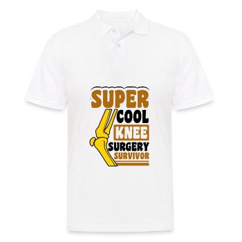 Super Cool Knee Surgery Survivor - Männer Poloshirt - Weiß - Vorne - Kai (181cm)
