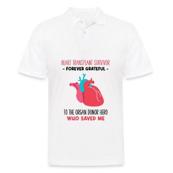 Heart Transplant Survivor Forever Grateful - Männer Poloshirt - Weiß - Vorne - Kai (181cm)