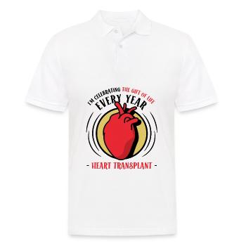 Celebrating the Gift of Life every year Heart - Männer Poloshirt - Weiß - Vorne - Kai (181cm)