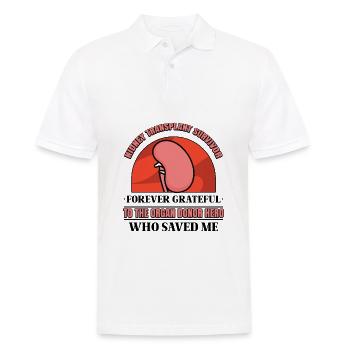 Kidney Transplant Survivor Forever Grateful - Männer Poloshirt - Weiß - Vorne - Kai (181cm)