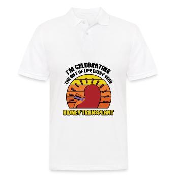 Celebrating the Gift of Life Kidney Transplant - Männer Poloshirt - Weiß - Vorne - Kai (181cm)