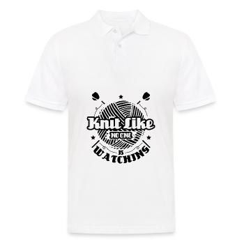 Knit like no one is watching - Männer Poloshirt - Weiß - Vorne - Kai (181cm)