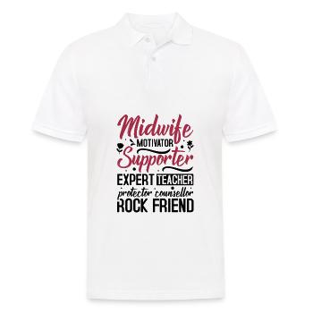 Jesus is my savior Midwife my passion - Männer Poloshirt - Weiß - Vorne - Kai (181cm)