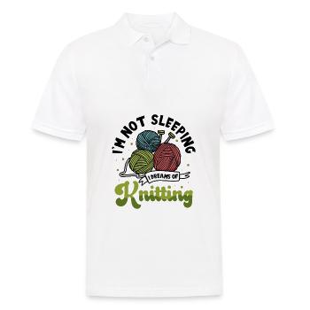 I dreams of Knitting - Männer Poloshirt - Weiß - Vorne - Kai (181cm)