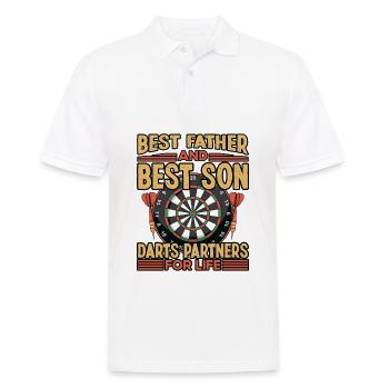 Best Father and best Son Dart - Männer Poloshirt - Weiß - Vorne - Kai (181cm)