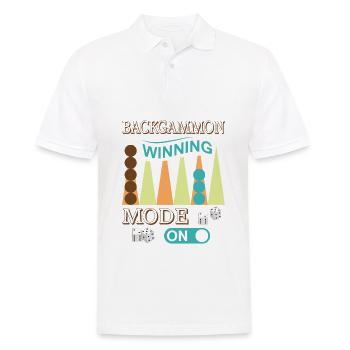 Backgammon Spiel - Männer Poloshirt - Weiß - Vorne - Kai (181cm)