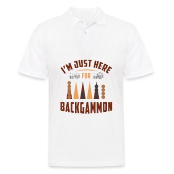 Backgammon Spiel - Männer Poloshirt - Weiß - Vorne - Kai (181cm)