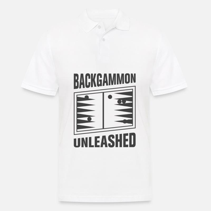 Backgammon Spiel - Männer Poloshirt - Weiß