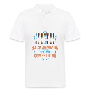 Backgammon Spiel - Männer Poloshirt - Weiß - Vorne - Kai (181cm)