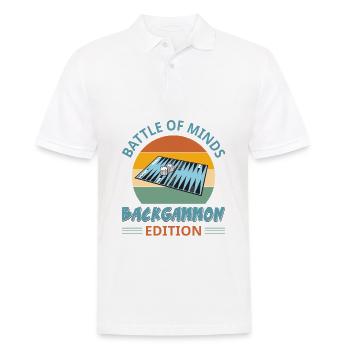Backgammon Spiel - Männer Poloshirt - Weiß - Vorne - Kai (181cm)