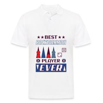 Backgammon Spiel - Männer Poloshirt - Weiß - Vorne - Kai (181cm)