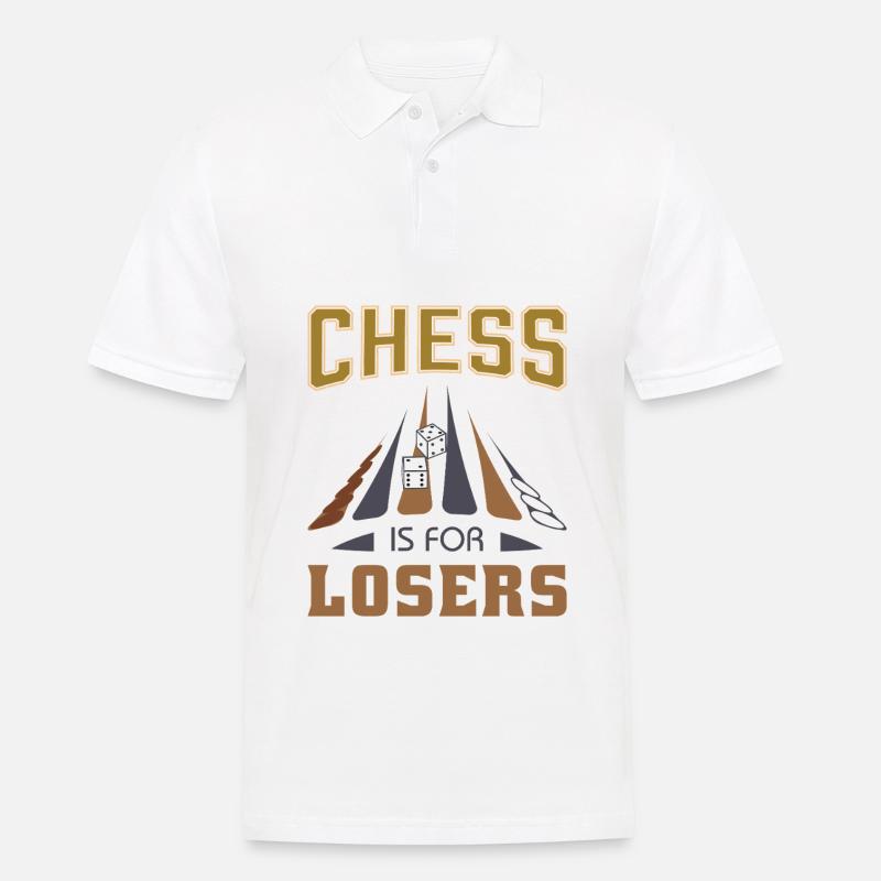 Backgammon Spiel - Männer Poloshirt - Weiß