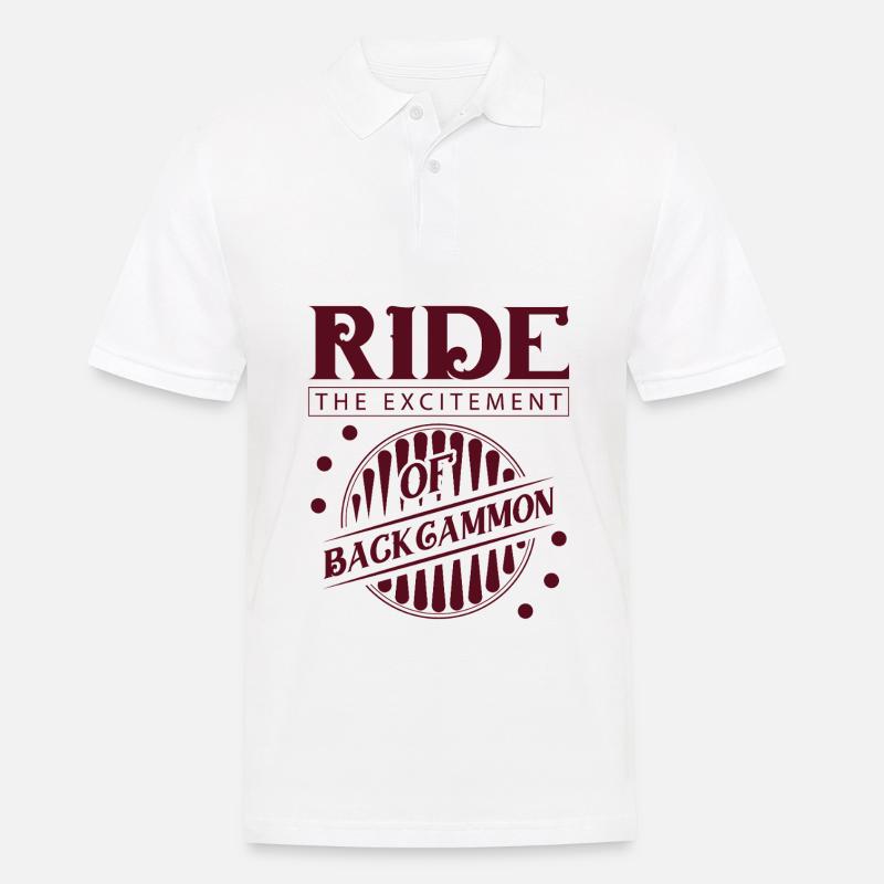 Backgammon Spiel - Männer Poloshirt - Weiß
