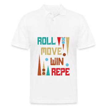 Backgammon Spiel - Männer Poloshirt - Weiß - Vorne - Kai (181cm)