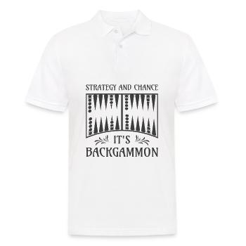 Backgammon Spiel - Männer Poloshirt - Weiß - Vorne - Kai (181cm)
