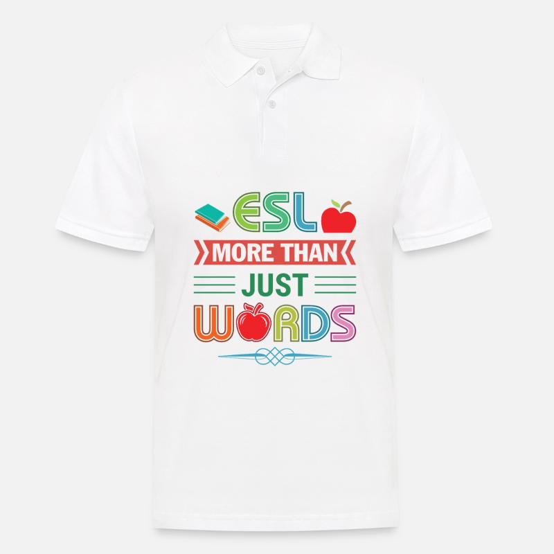 ESL-Lehrer ESL Unterricht - Männer Poloshirt - Weiß