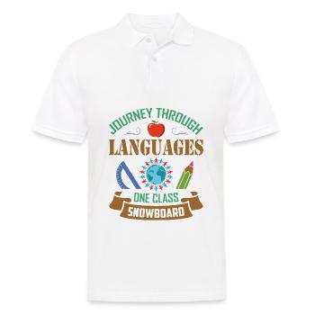 ESL-Lehrer ESL Unterricht - Männer Poloshirt - Weiß - Vorne - Kai (181cm)
