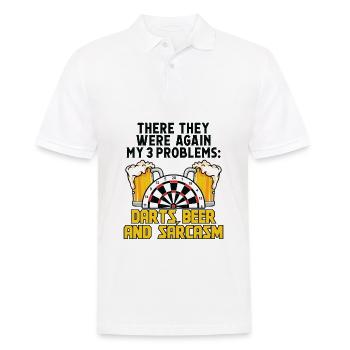 Dart Dartspieler Dartspiel Herren - Männer Poloshirt - Weiß - Vorne - Kai (181cm)