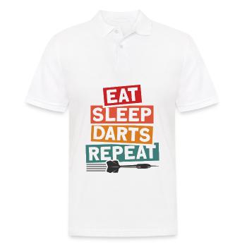 Dart Dartspieler Dartspiel Herren - Männer Poloshirt - Weiß - Vorne - Kai (181cm)