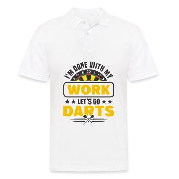Dart Dartspieler Dartspiel Herren - Männer Poloshirt - Weiß - Vorne - Kai (181cm)