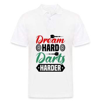 Dart Dartspieler Dartspiel Herren - Männer Poloshirt - Weiß - Vorne - Kai (181cm)