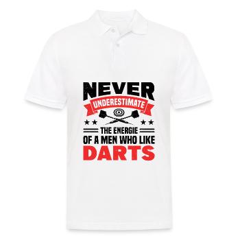 Dart Dartspieler Dartspiel Herren - Männer Poloshirt - Weiß - Vorne - Kai (181cm)