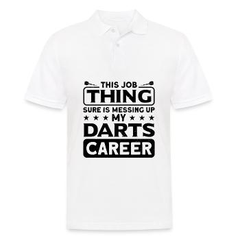 Dart Dartspieler Dartspiel Herren - Männer Poloshirt - Weiß - Vorne - Kai (181cm)