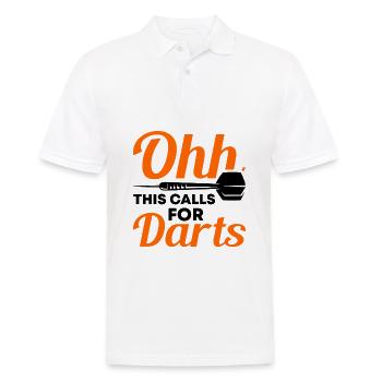 Dart Dartspieler Dartspiel Herren - Männer Poloshirt - Weiß - Vorne - Kai (181cm)