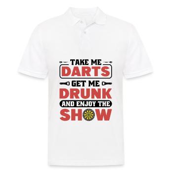 Dart Dartspieler Dartspiel Herren - Männer Poloshirt - Weiß - Vorne - Kai (181cm)