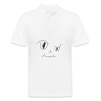 Komisches Gesicht - Männer Poloshirt - Weiß - Vorne - Kai (181cm)