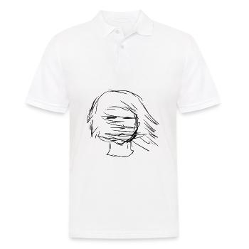 Wehende Haare - Männer Poloshirt - Weiß - Vorne - Kai (181cm)