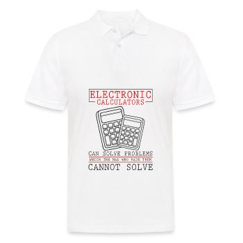 Elektronische Taschenrechner können Probleme lösen - Männer Poloshirt - Weiß - Vorne - Kai (181cm)