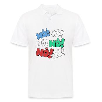 Nö Nein Einfach Nö Nope Ich Muss Gar Nichts Lustig - Männer Poloshirt - Weiß - Vorne - Kai (181cm)