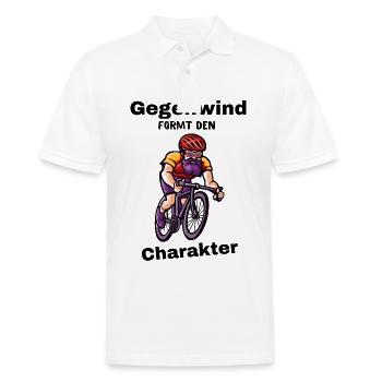 Rennrad Biker - Männer Poloshirt - Weiß - Vorne - Kai (181cm)