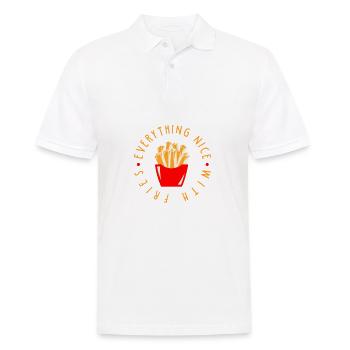 Everything nice with french fries - Men's Polo Shirt - white - Front - Kai (181cm)